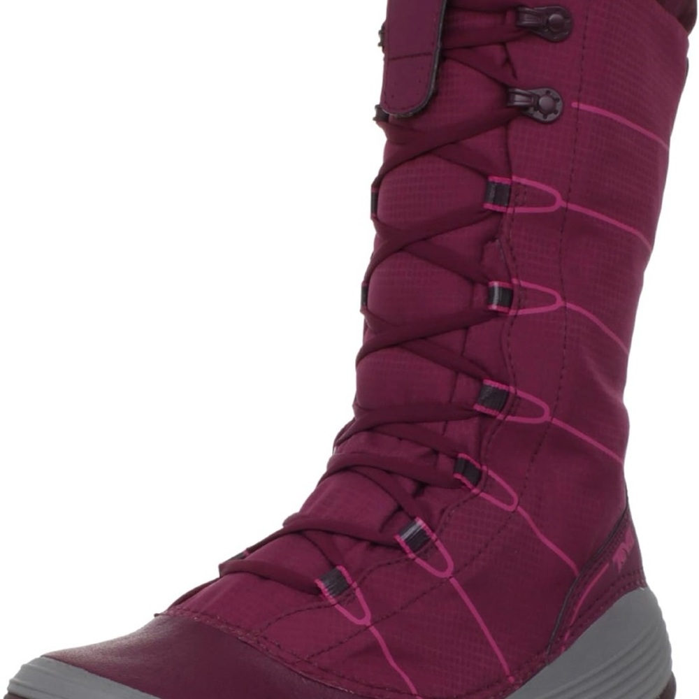 TEVA Jordanelle Womens 8.5 Berry Winter Snow Waterproof Thinsulate Liner Boots